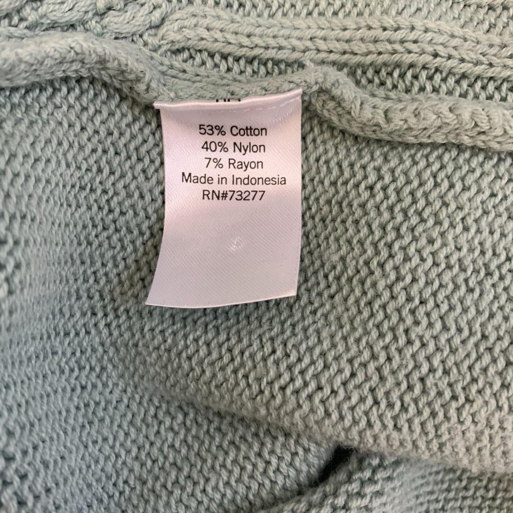 Sonoma Large Cable Knit Sweater Blue Basic Pullov… - image 4